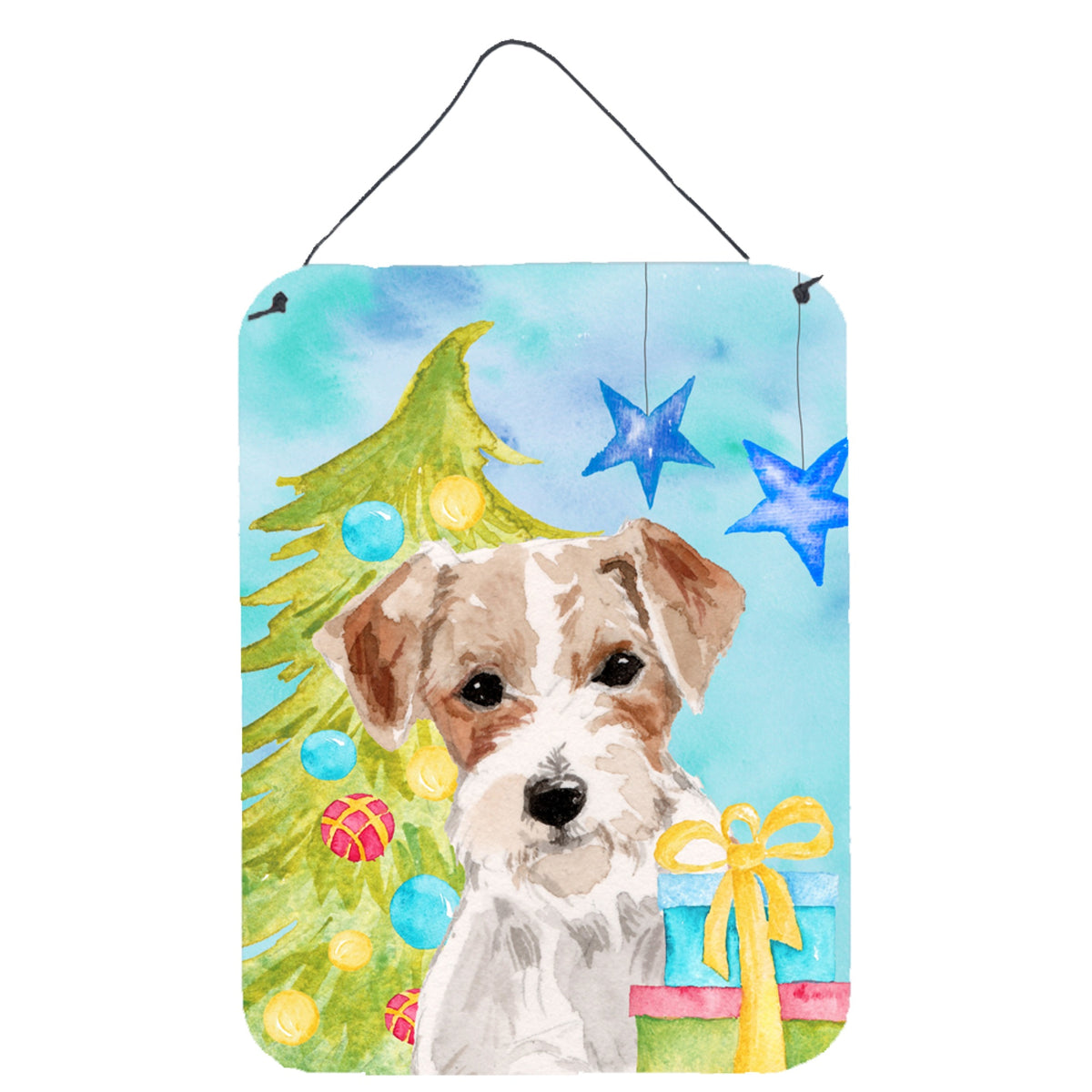 CarolineS Treasures Wire Hair Jack Russell Christmas Metal Print, 16 Inch  Inch  X 12 Inch  Inch , Multicolor