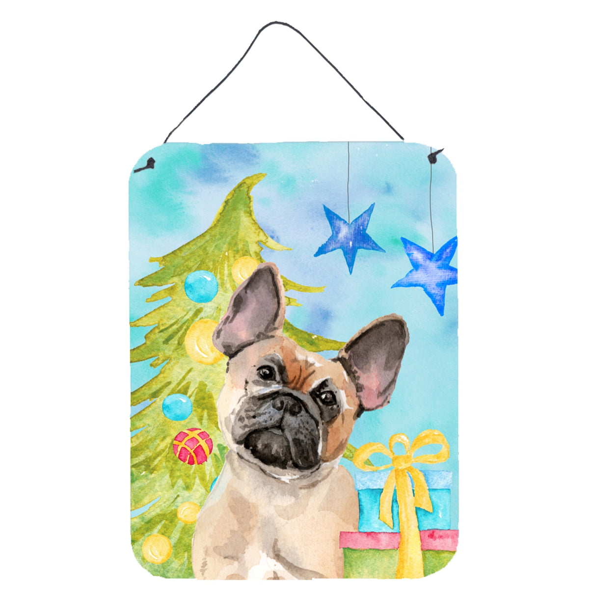 CarolineS Treasures Fawn French Bulldog Christmas Metal Print, 16 Inch  Inch  X 12 Inch  Inch , Multicolor