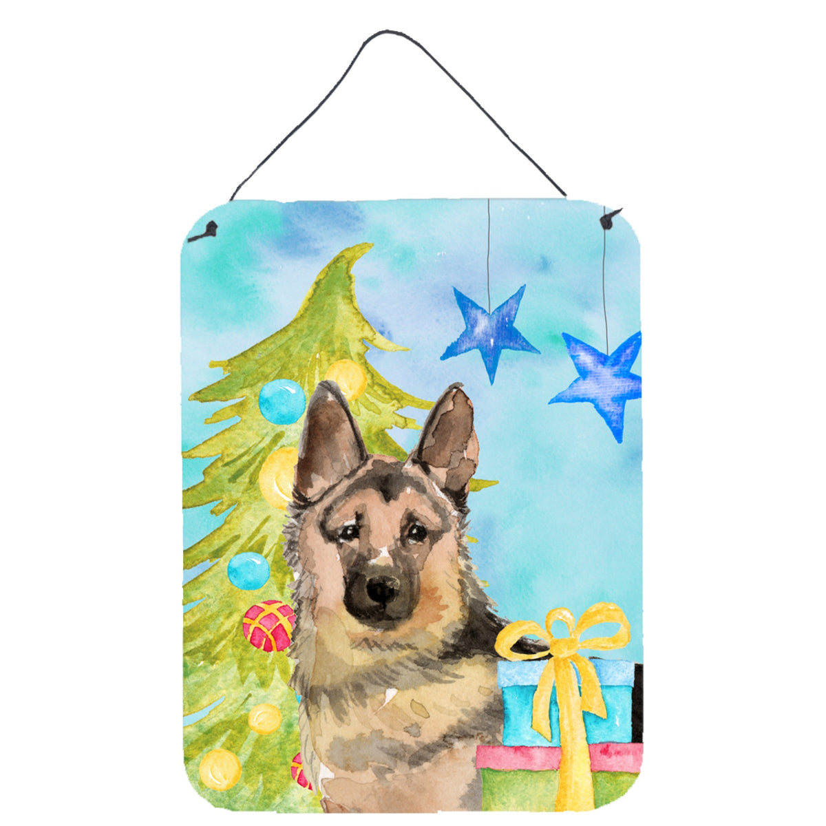 CarolineS Treasures German Shepherd Christmas Metal Print, 16 Inch  Inch  X 12 Inch  Inch , Multicolor