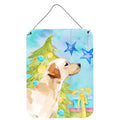 CarolineS Treasures Yellow Labrador #2 Christmas Metal Print, 16 Inch  Inch  X 12 Inch  Inch , Multicolor