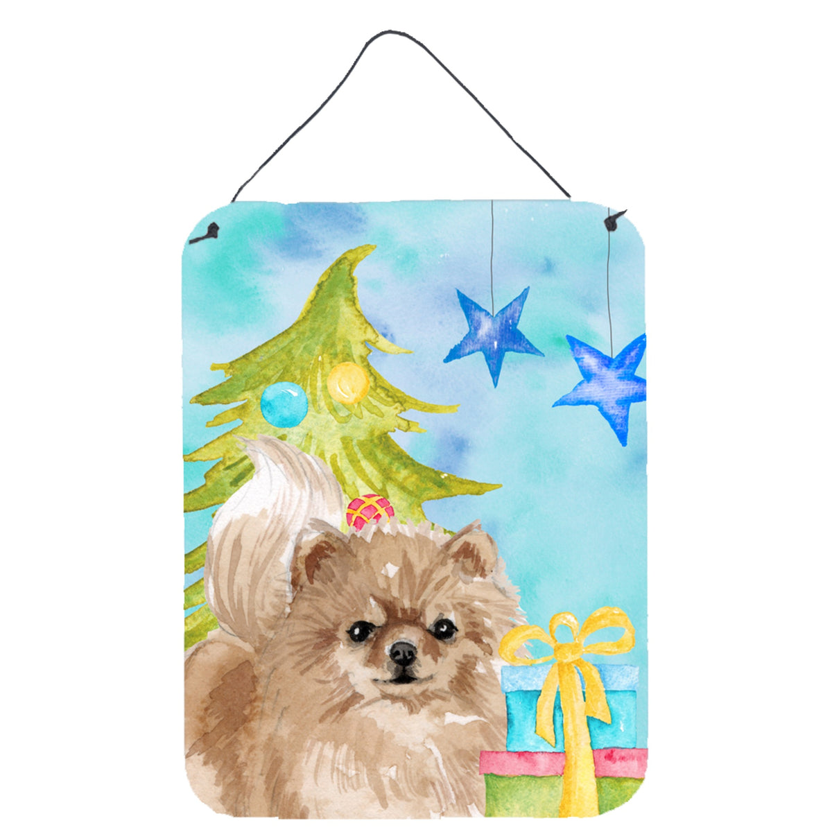 CarolineS Treasures Pomeranian Christmas Metal Print, 16 Inch  Inch  X 12 Inch  Inch , Multicolor