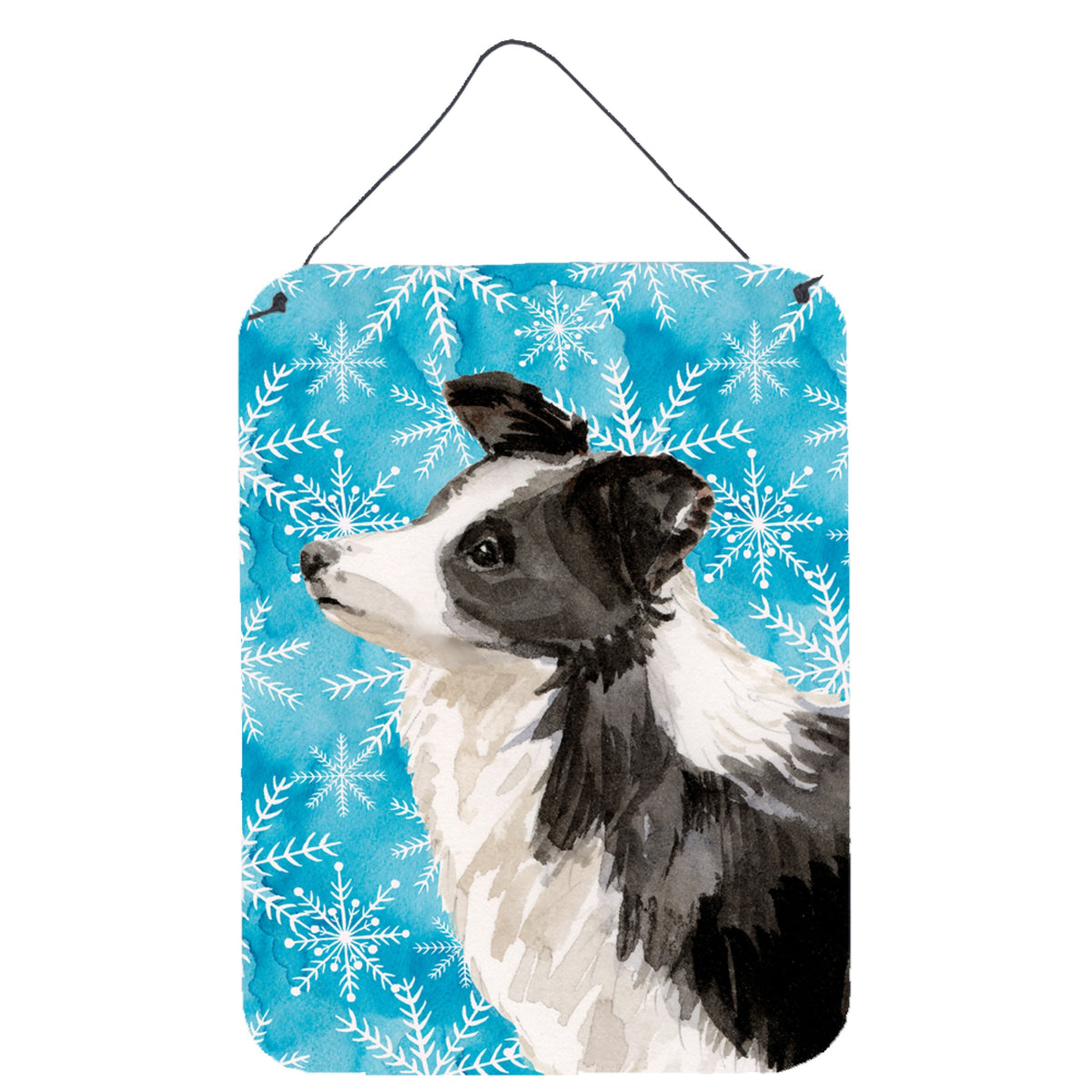 CarolineS Treasures Border Collie Winter Metal Print, 16 Inch  Inch  X 12 Inch  Inch , Multicolor