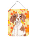 CarolineS Treasures Brittany Spaniel Fall Metal Print, 16 Inch  Inch  X 12 Inch  Inch , Multicolor