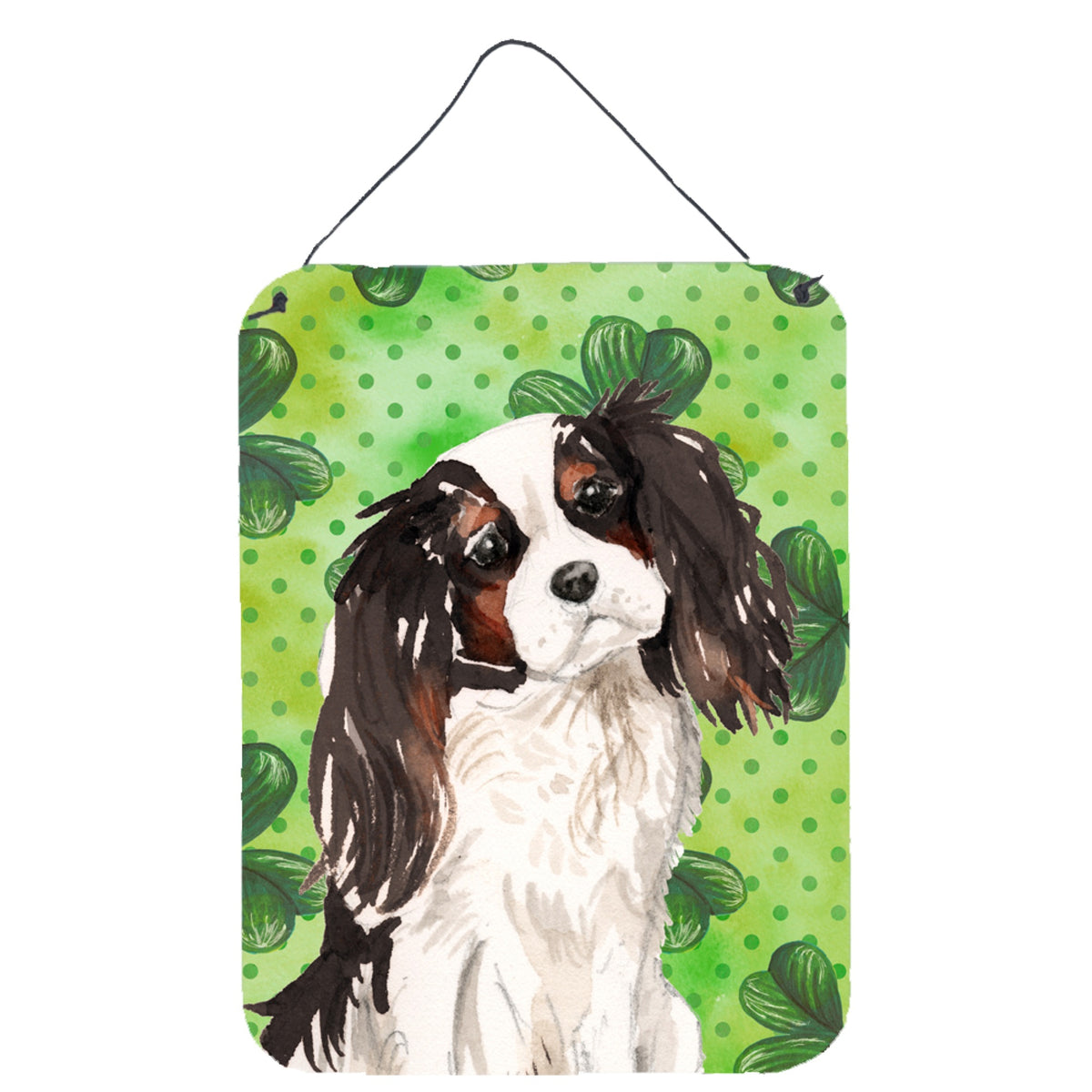 CarolineS Treasures Tricolor Cavalier Spaniel St. PatrickS Christmas Print, 16 Inch  Inch  X 12 Inch  Inch , Multicolor