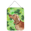 CarolineS Treasures Red Tan Dachshund St. PatrickS Metal Print, 16 Inch  Inch  X 12 Inch  Inch , Multicolor