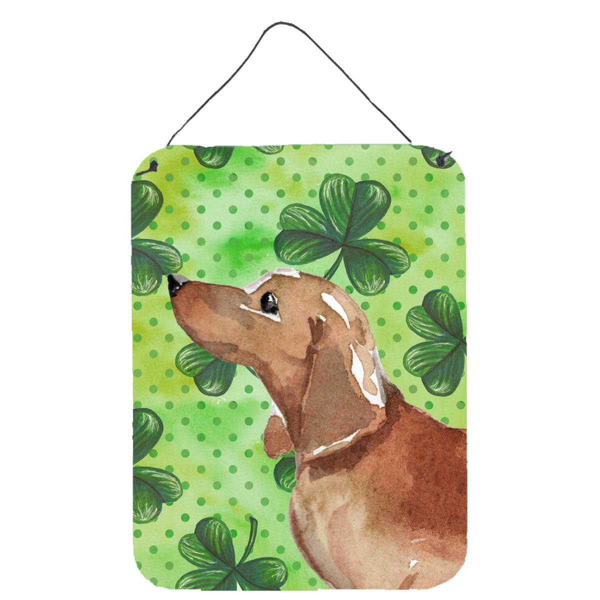 CarolineS Treasures Red Tan Dachshund St. PatrickS Metal Print, 16 Inch  Inch  X 12 Inch  Inch , Multicolor