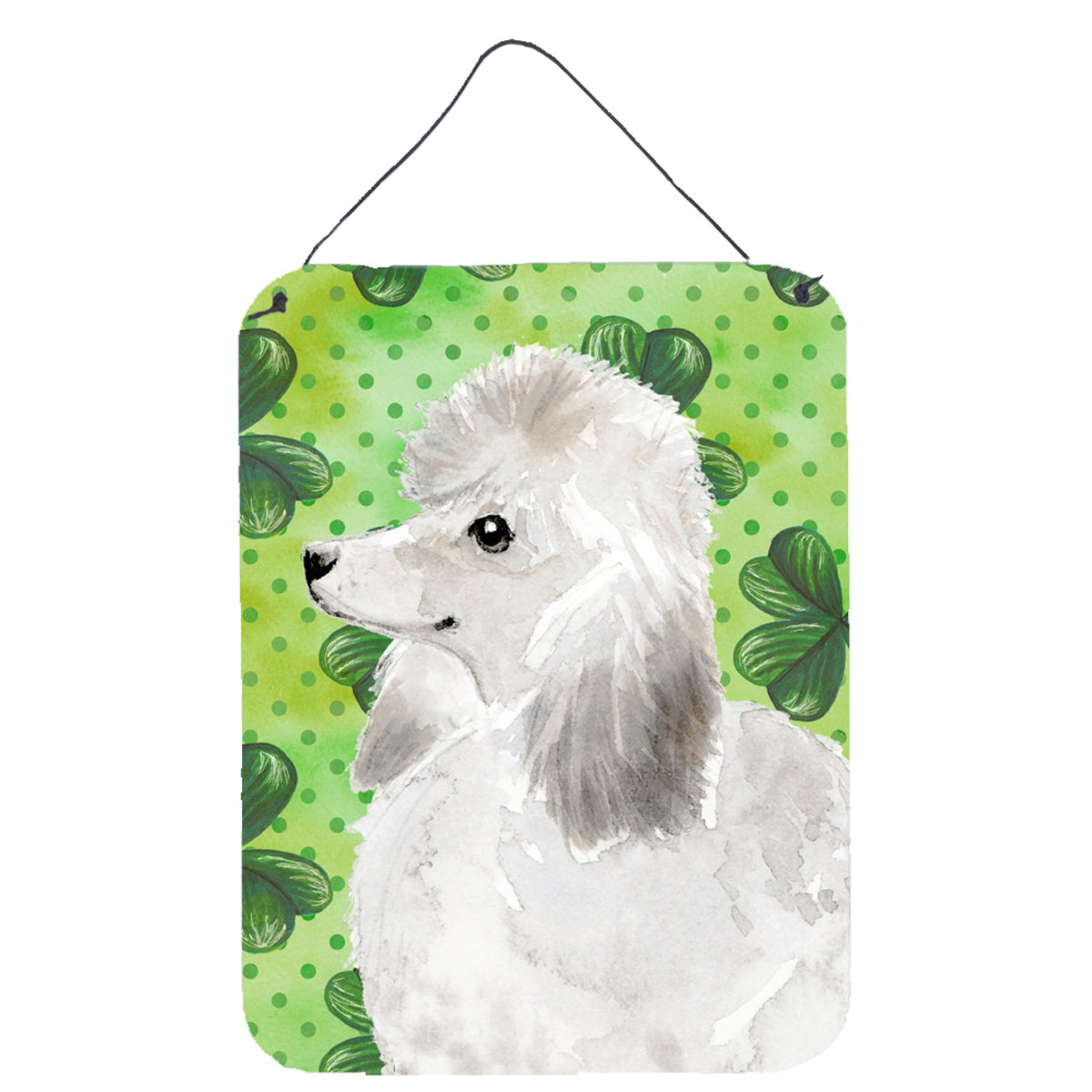 CarolineS Treasures White Standard Poodle St. PatrickS Metal Print, 16 Inch  Inch  X 12 Inch  Inch , Multicolor