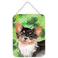 CarolineS Treasures Long Haired Chihuahua St. PatrickS Metal Print, 16 Inch  Inch  X 12 Inch  Inch , Multicolor
