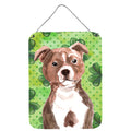 CarolineS Treasures Red Staffie Bull Terrier St. PatrickS Metal Print, 16 Inch  Inch  X 12 Inch  Inch , Multicolor