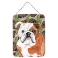 CarolineS Treasures English Bulldog Pine Cones Metal Print, 16 Inch  Inch  X 12 Inch  Inch , Multicolor