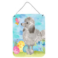 CarolineS Treasures Grey Standard Poodle Easter Metal Print, 16 Inch  Inch  X 12 Inch  Inch , Multicolor
