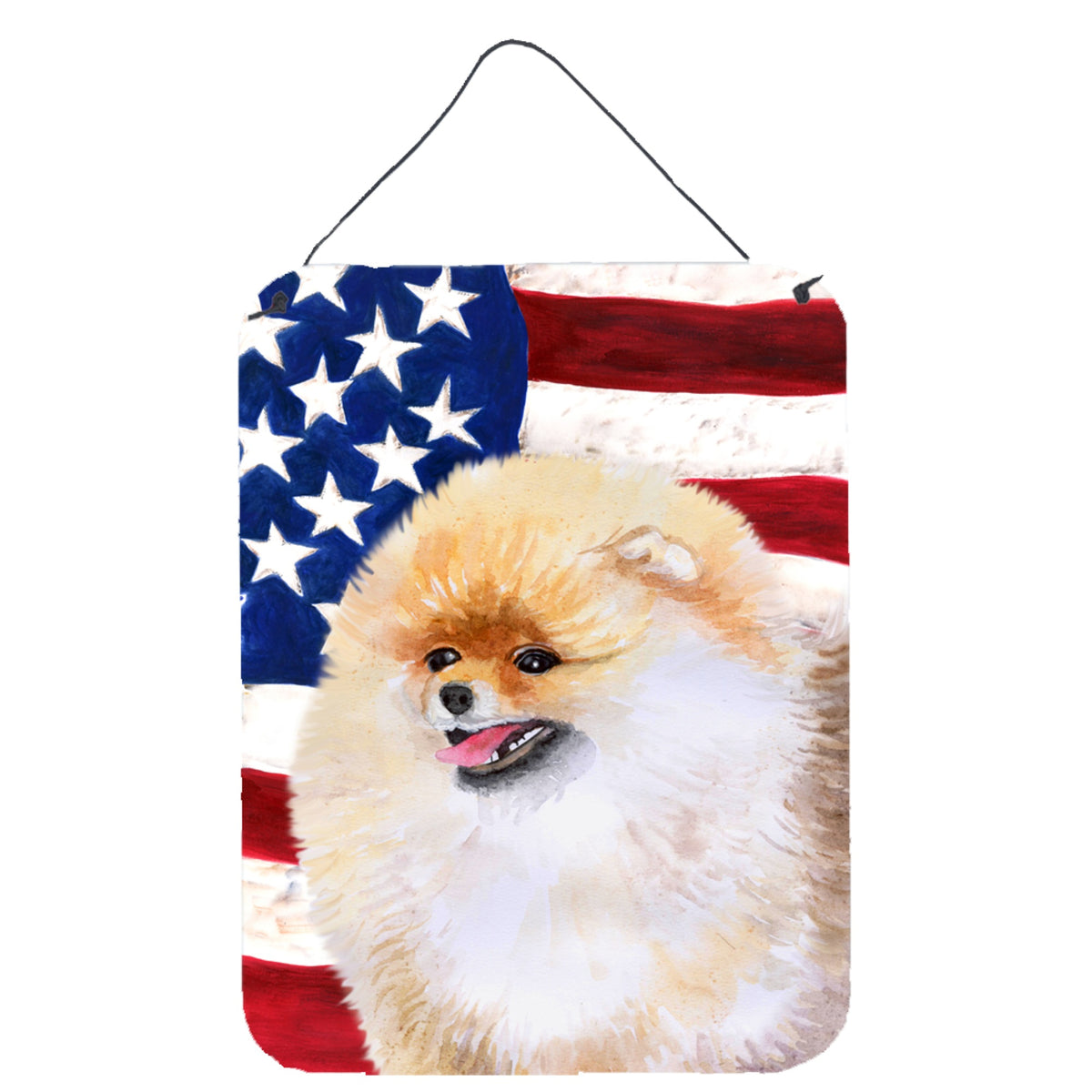 CarolineS Treasures Pomeranian Patriotic Metal Print, 16 Inch  Inch  X 12 Inch  Inch , Multicolor