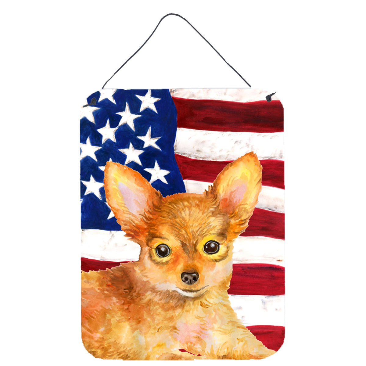 CarolineS Treasures Toy Terrier Patriotic Metal Print, 16 Inch  Inch  X 12 Inch  Inch , Multicolor