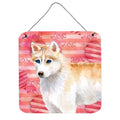 CarolineS Treasures Siberian Husky Metal Print, 6H X 6W, Love Is A Dog