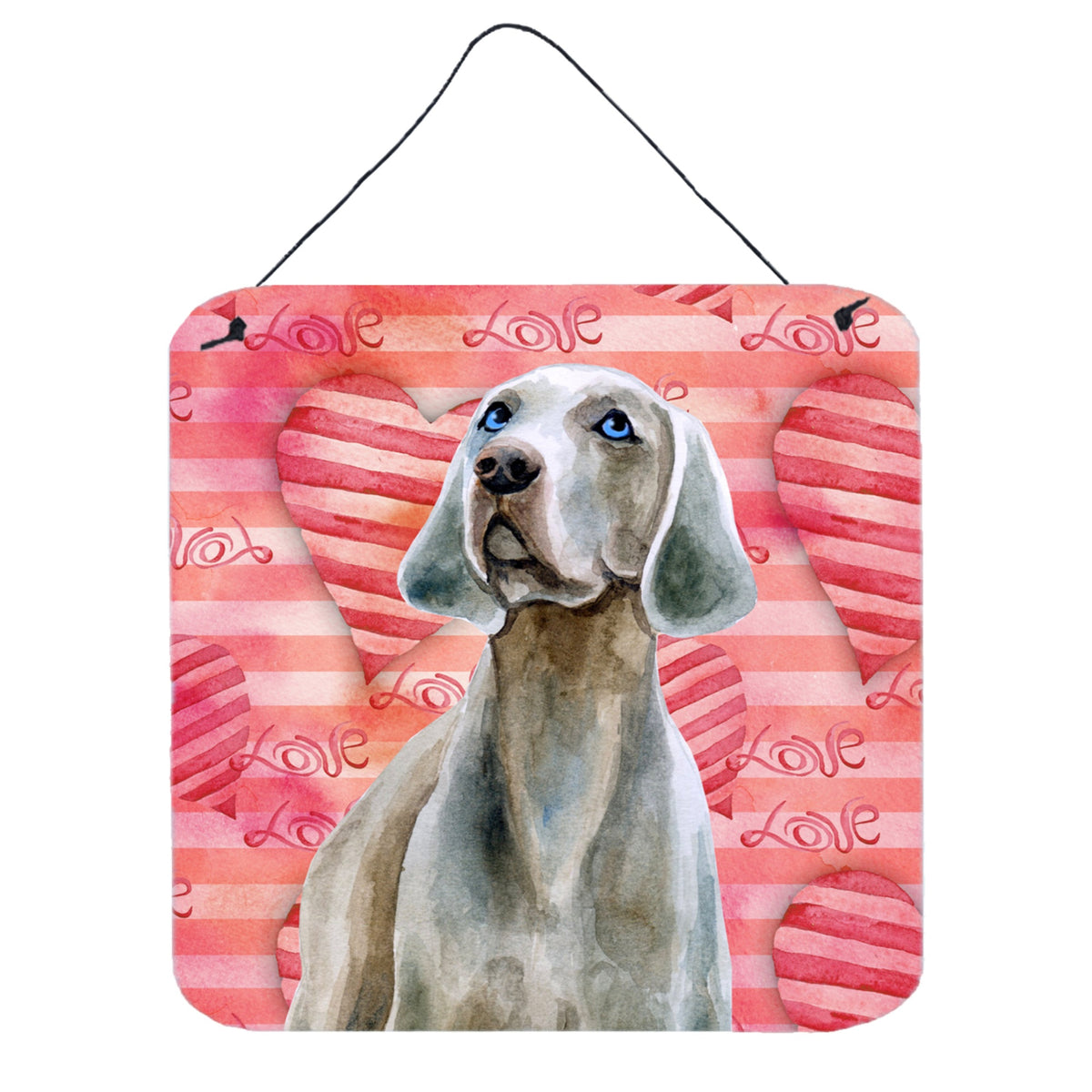 CarolineS Treasures Weimaraner Metal Print, 6H X 6W, Love Is A Dog