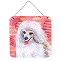CarolineS Treasures Medium White Poodle Metal Print, 6H X 6W, Love Is A Dog