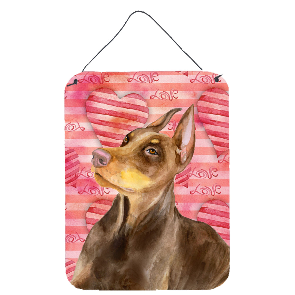 CarolineS Treasures Doberman Pinscher Love Metal Print, 16 Inch  Inch  X 12 Inch  Inch , Multicolor