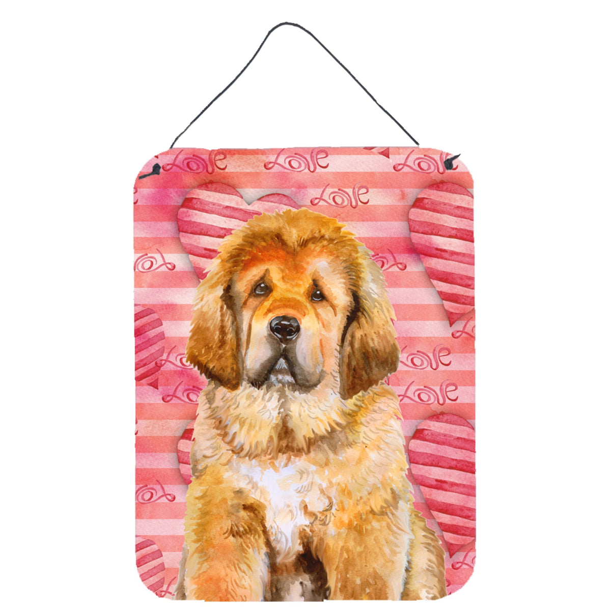 CarolineS Treasures Tibetan Mastiff Love Metal Print, 16 Inch  Inch  X 12 Inch  Inch , Multicolor