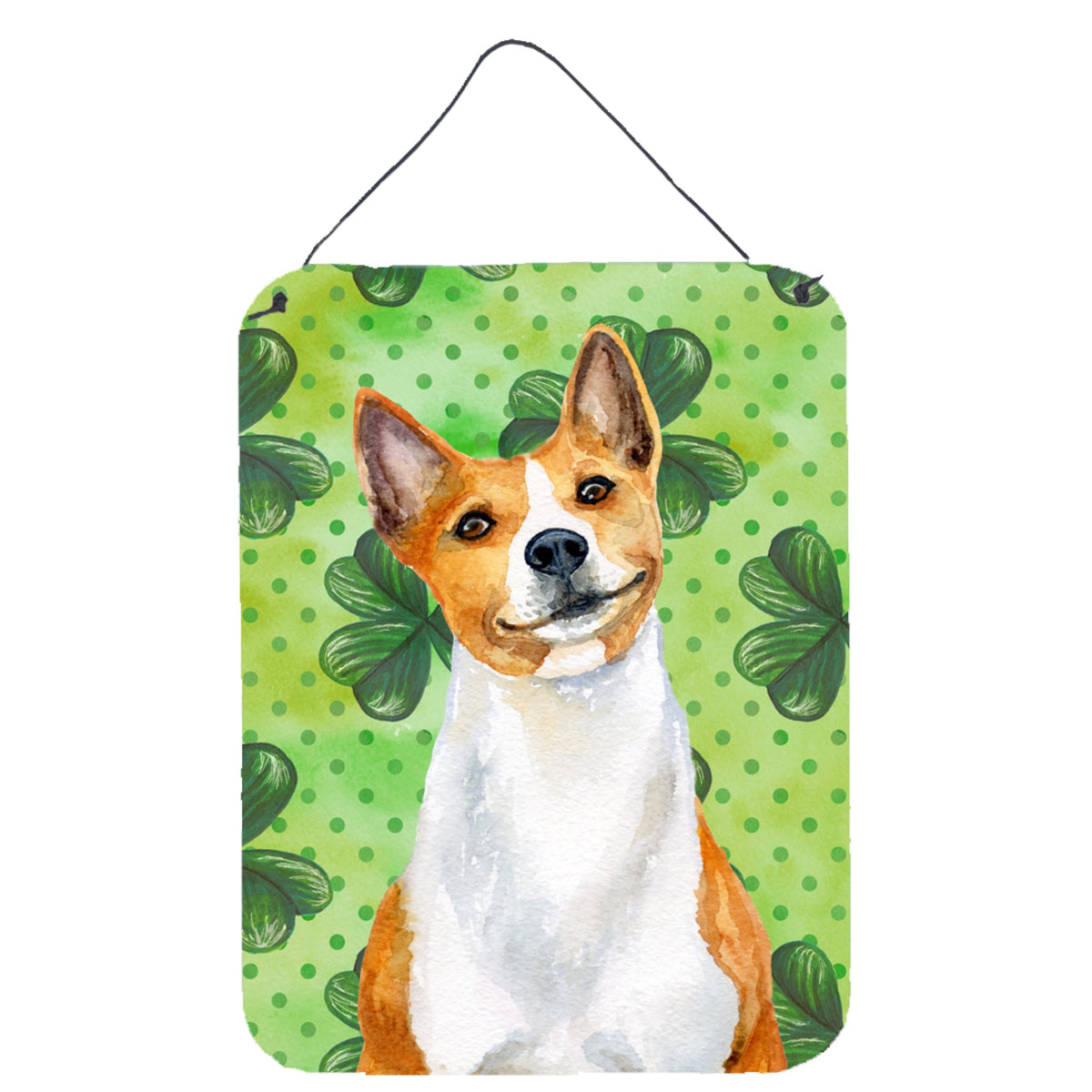 CarolineS Treasures Basenji St PatrickS Metal Print, 16 Inch  Inch  X 12 Inch  Inch , Multicolor