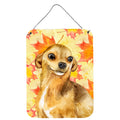 CarolineS Treasures Chihuahua Fall Metal Print, 16 Inch  Inch  X 12 Inch  Inch , Multicolor