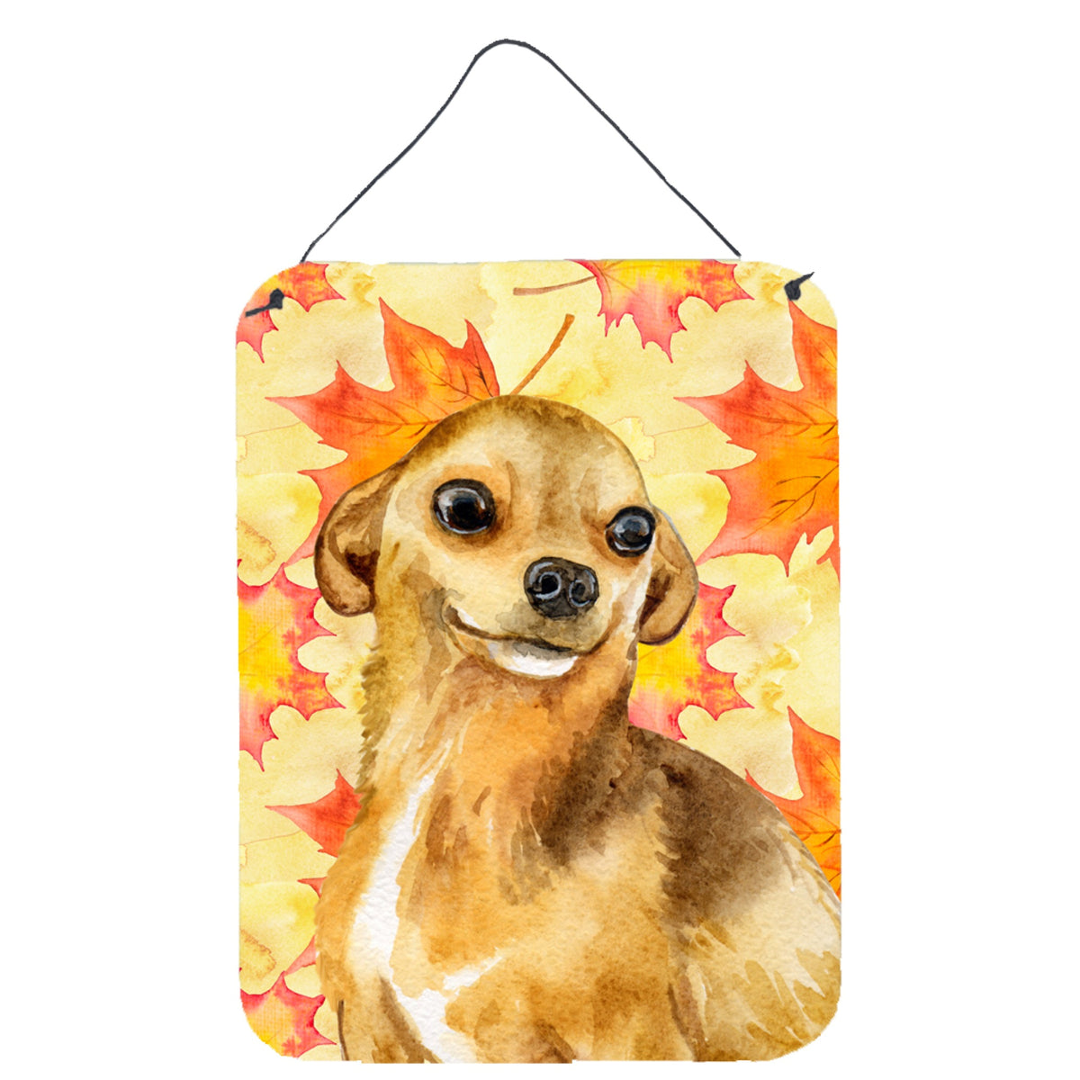 CarolineS Treasures Chihuahua Fall Metal Print, 16 Inch  Inch  X 12 Inch  Inch , Multicolor