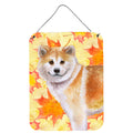 CarolineS Treasures Shiba Inu Fall Metal Print, 16 Inch  Inch  X 12 Inch  Inch , Multicolor