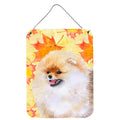 CarolineS Treasures Pomeranian Fall Metal Print, 16 Inch  Inch  X 12 Inch  Inch , Multicolor