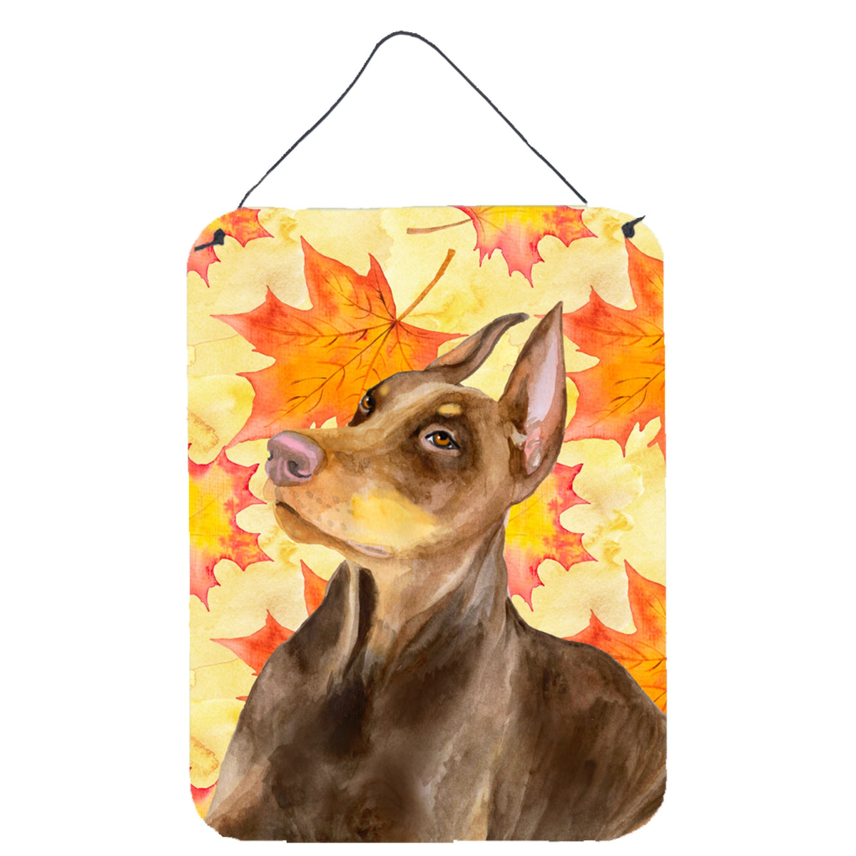 CarolineS Treasures Doberman Pinscher Fall Metal Print, 16 Inch  Inch  X 12 Inch  Inch , Multicolor