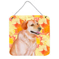 CarolineS Treasures Labrador Retriever Metal Print, 6H X 6W, Fall Leaves