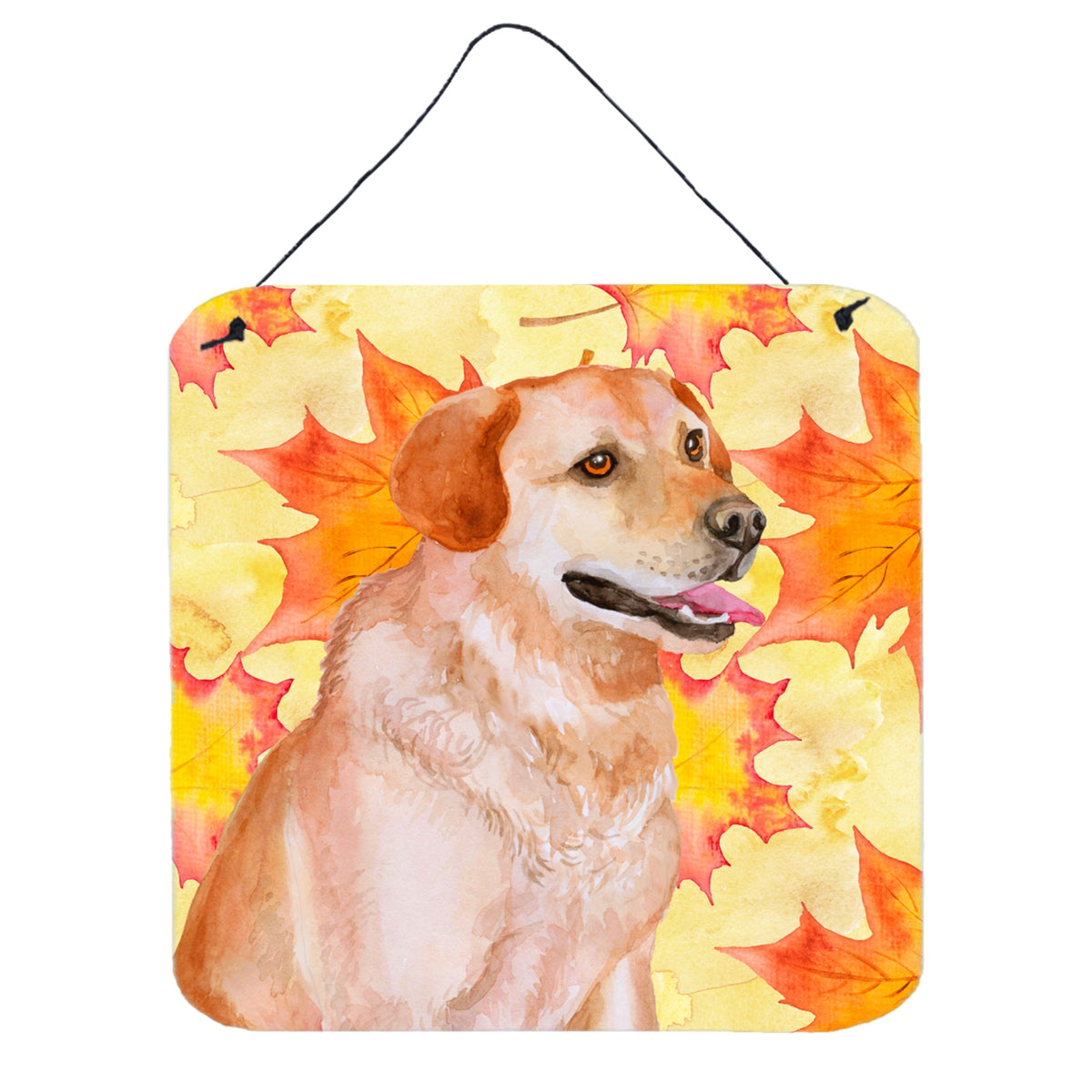 CarolineS Treasures Labrador Retriever Metal Print, 6H X 6W, Fall Leaves