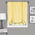 Buffalo Check Tie Up Shade  Elegant Privacy Window Treatment  Versatile & Timeless  Pair With Panels, Valance & Tier Pair  4