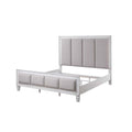ACME Katia Eastern King Bed, Gray Linen & White Finish