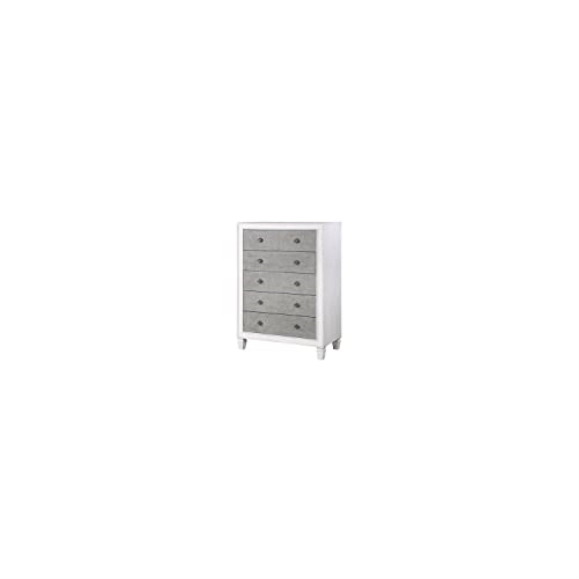 BD00664  Chest, Rustic Gray & Weathered White Finish  Katia