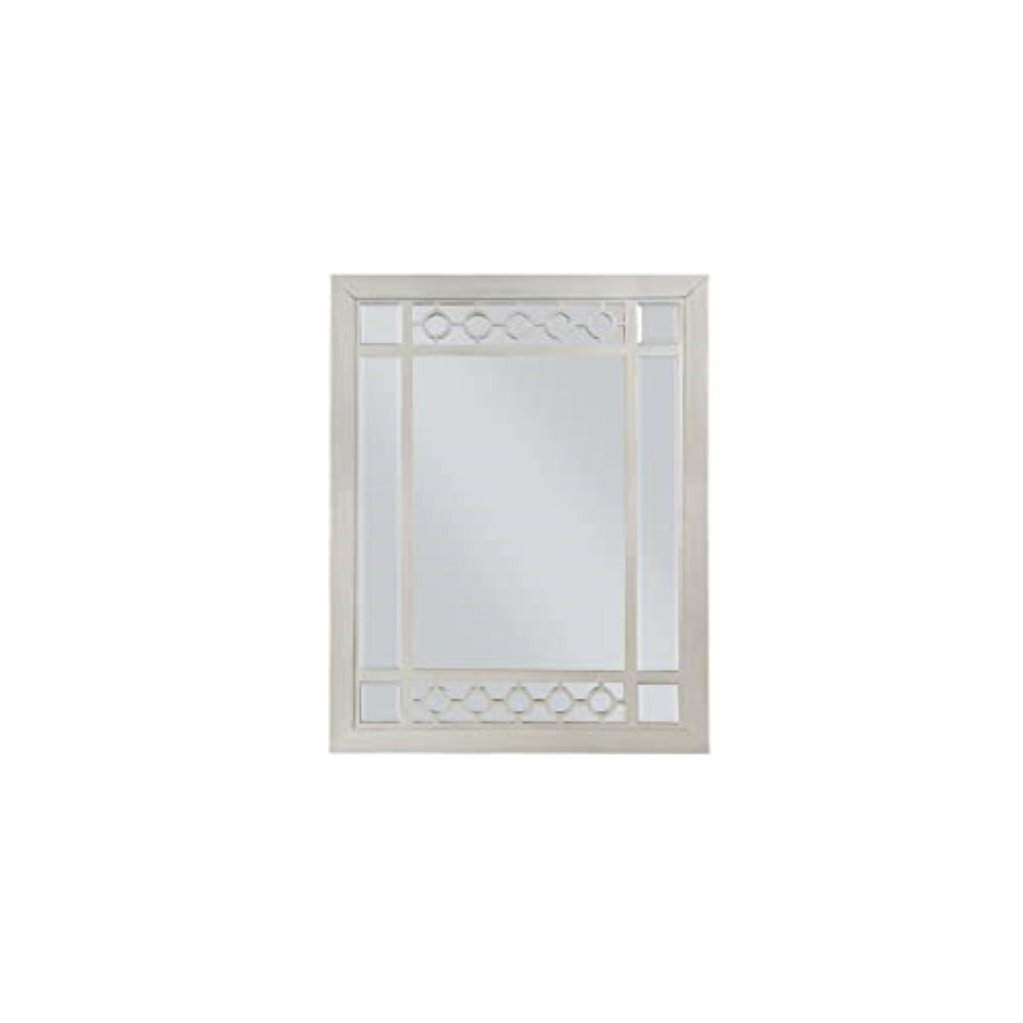 Acme Varian Vertical Rectangular Wooden Frame Mirror In Silver
