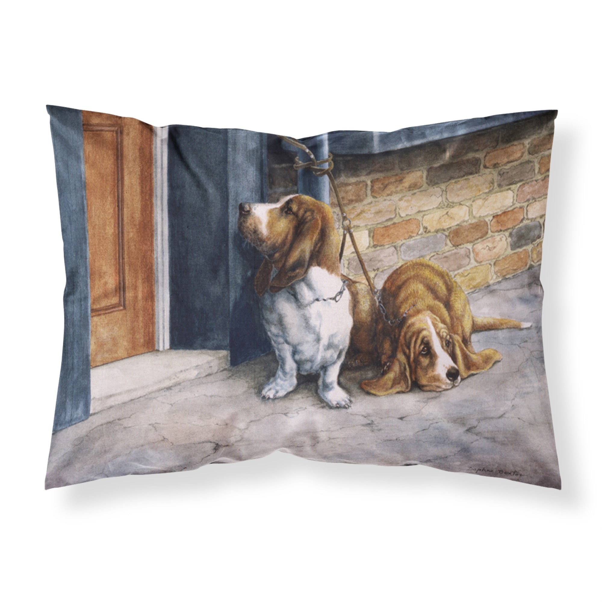 'Caroline'S Treasures ''Basset Hound'' Printed, Polyester Envelope Closure Pillowcase, Standard, Multicolor'