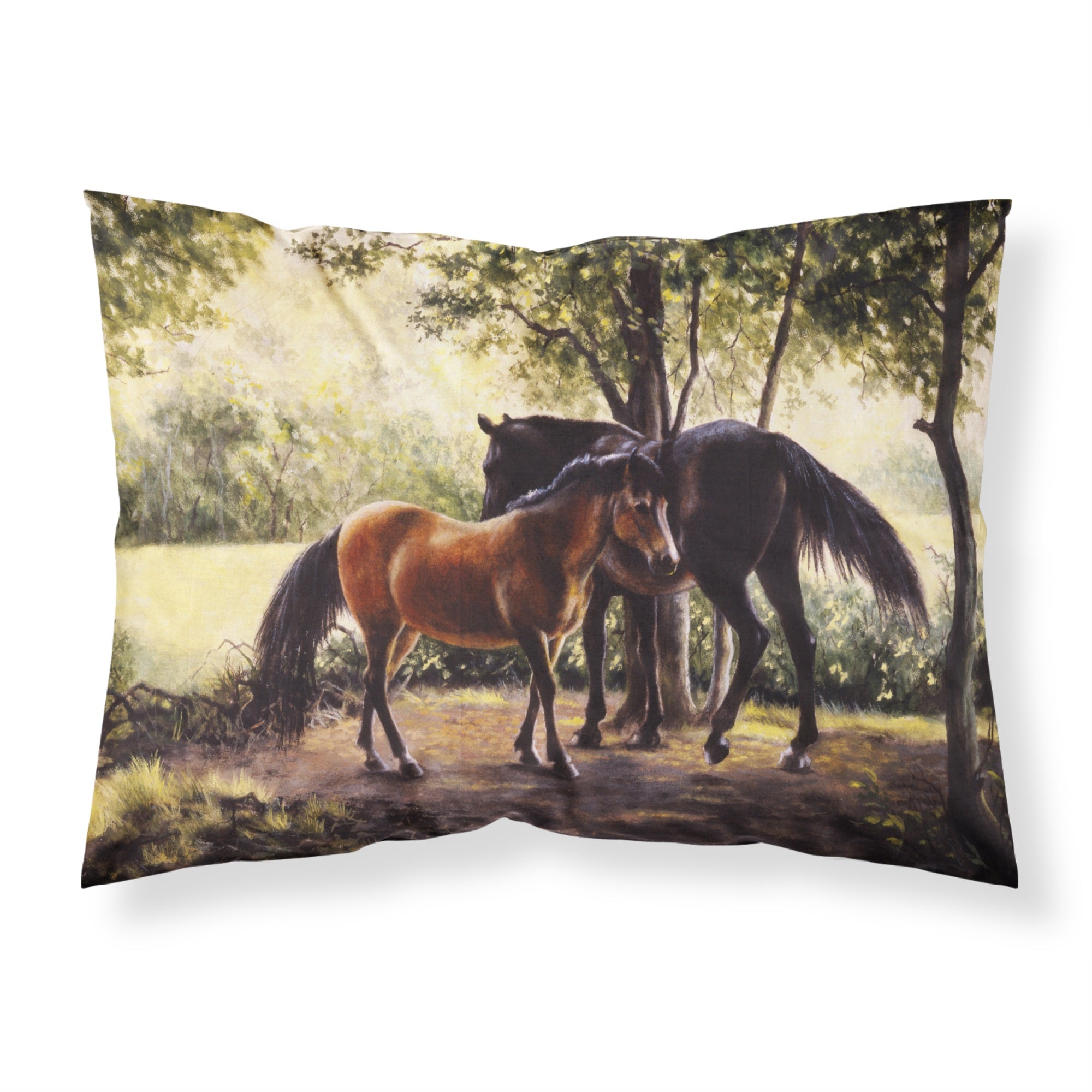 'Caroline'S Treasures Horses By Daphne Baxter Fabric Standard Pillowcase Bdba0055Pillowcase, Multicolor'