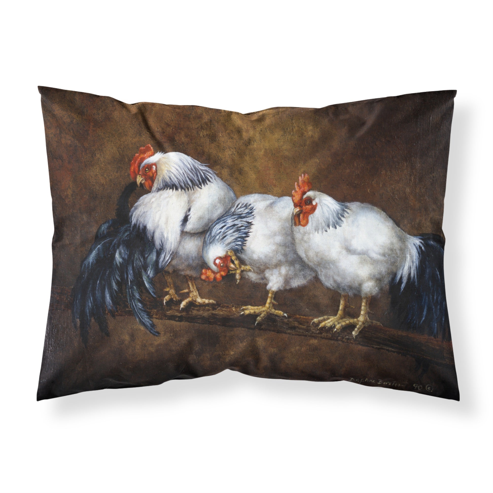 'Caroline'S Treasures Roosting Rooster And Chickens Fabric Standard Pillowcase Bdba0081Pillowcase, Multicolor'