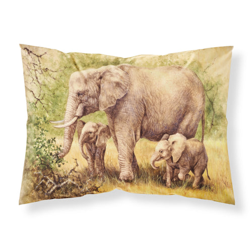 'Caroline'S Treasures Elephants By Daphne Baxter Fabric Standard Pillowcase Bdba0112Pillowcase, Multicolor'