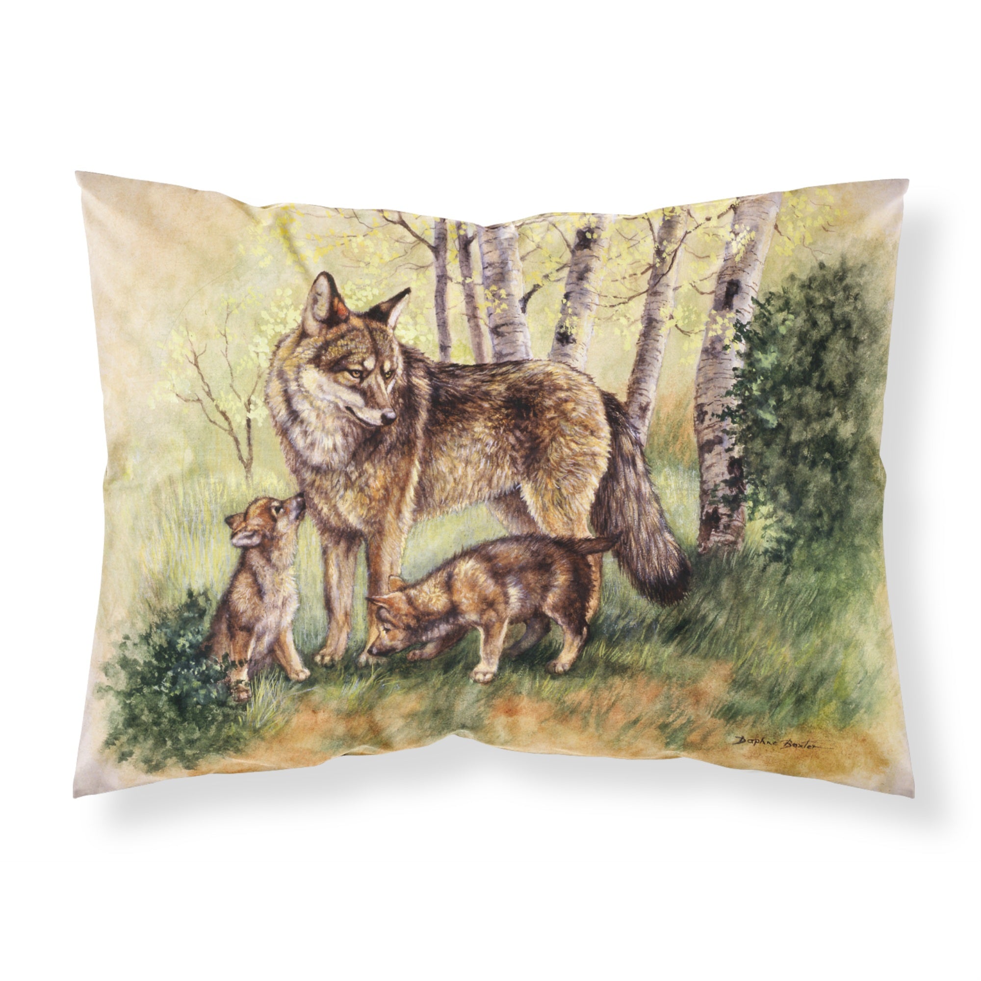 'Caroline'S Treasures Wolf Wolves By Daphne Baxter Fabric Standard Pillowcase Bdba0115Pillowcase, Multicolor'