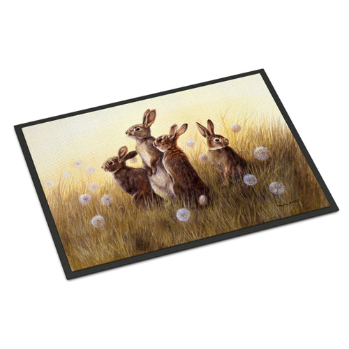 'Caroline'S Treasures Rabbits In The Dandelions Indoor Or Outdoor Mat 24X36 Bdba0144Jmat 24''H X 36''W Multicolor'