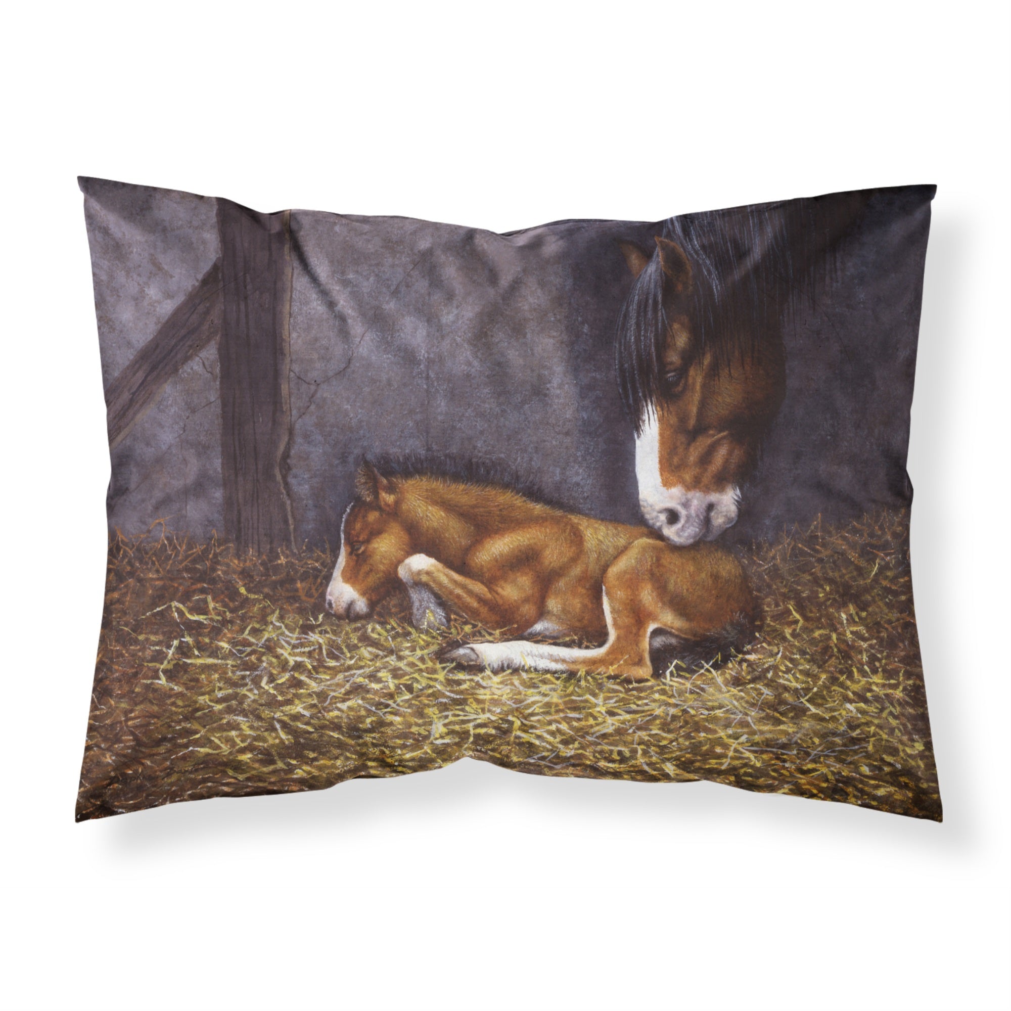 'Caroline'S Treasures Horse And Her Foal Fabric Standard Pillowcase Bdba0207Pillowcase, Multicolor'