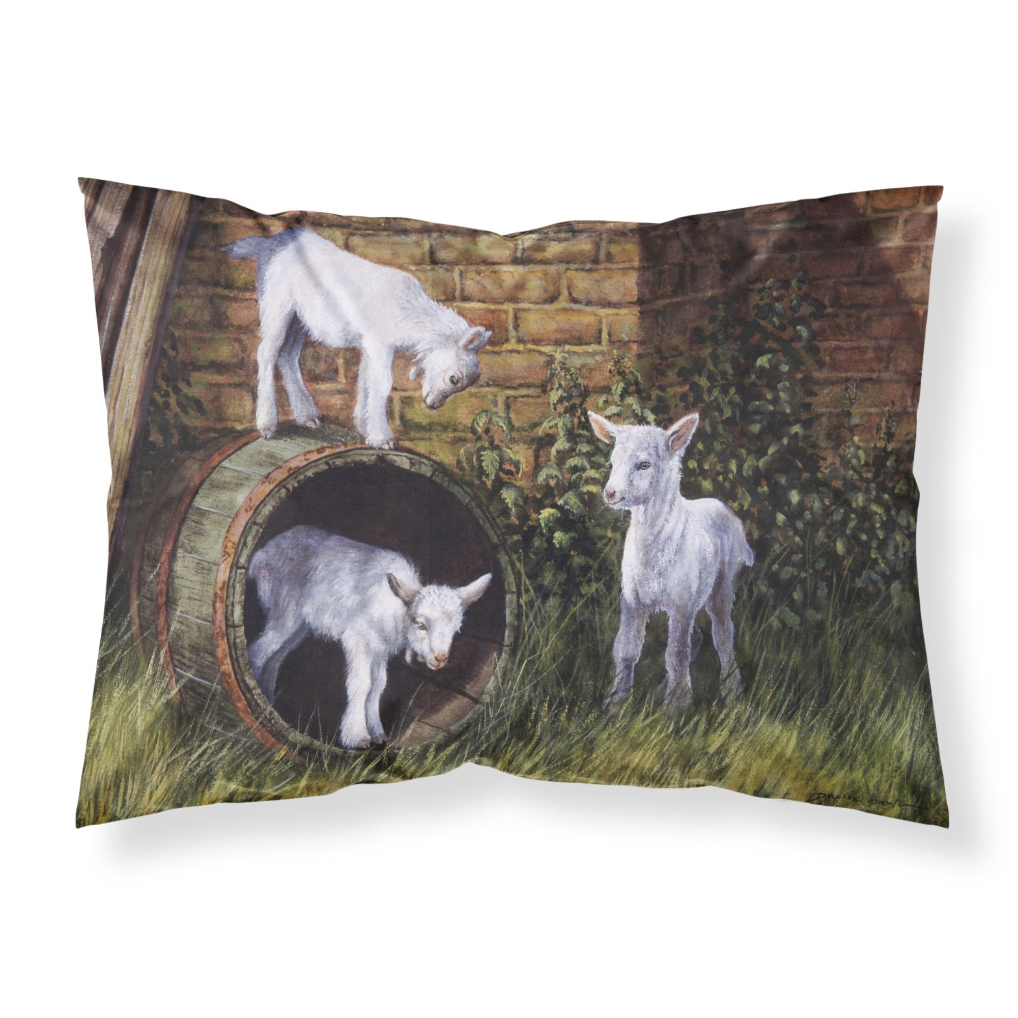 'Caroline'S Treasures Goats By Daphne Baxter Fabric Standard Pillowcase Bdba0232Pillowcase, Multicolor'