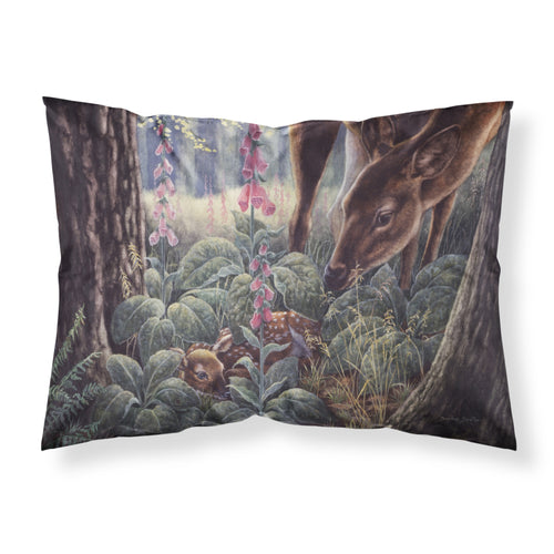 'Caroline'S Treasures ''Doe And Fawn Deer'' Printed, Polyester Envelope Closure Pillowcase, Standard, Multicolor'
