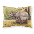 'Caroline'S Treasures Rhinoceros By Daphne Baxter Fabric Standard Pillowcase Bdba0306Pillowcase, Multicolor'