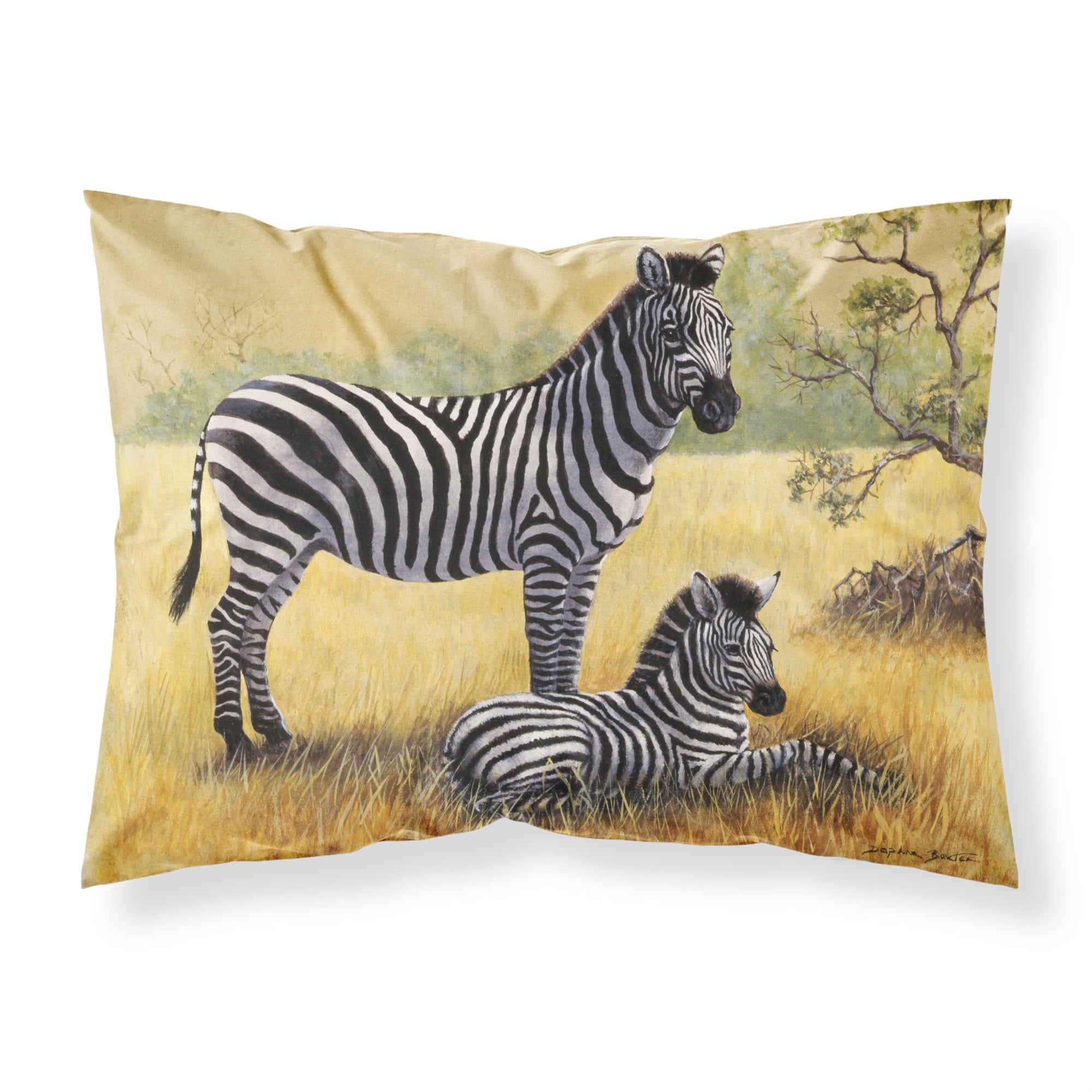 'Caroline'S Treasures Zebras By Daphne Baxter Fabric Standard Pillowcase Bdba0308Pillowcase, Multicolor'