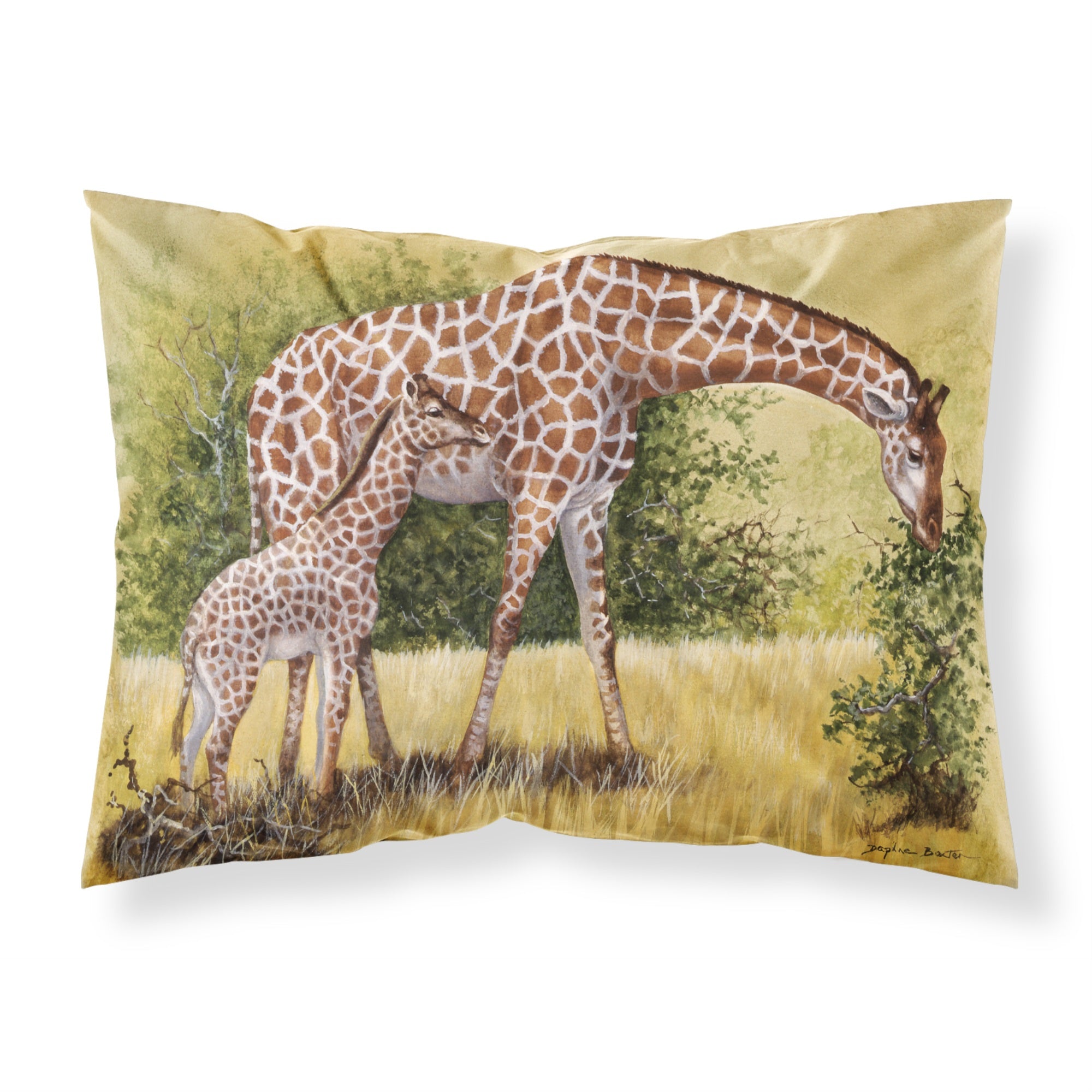 'Caroline'S Treasures Giraffes By Daphne Baxter Fabric Standard Pillowcase Bdba0309Pillowcase, Multicolor'