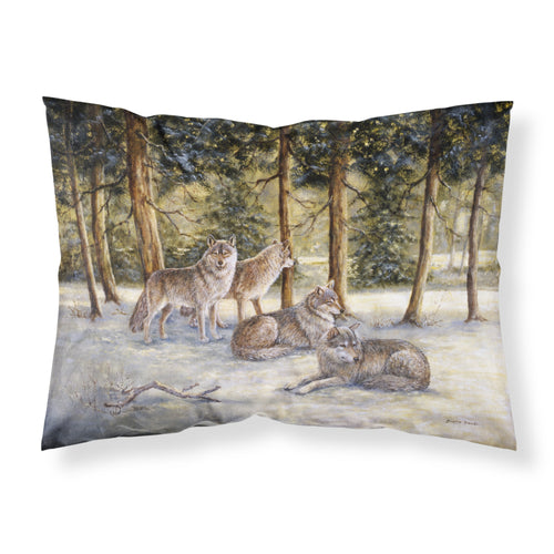 'Caroline'S Treasures Wolves By Daphne Baxter Fabric Standard Pillowcase Bdba0371Pillowcase, Multicolor'