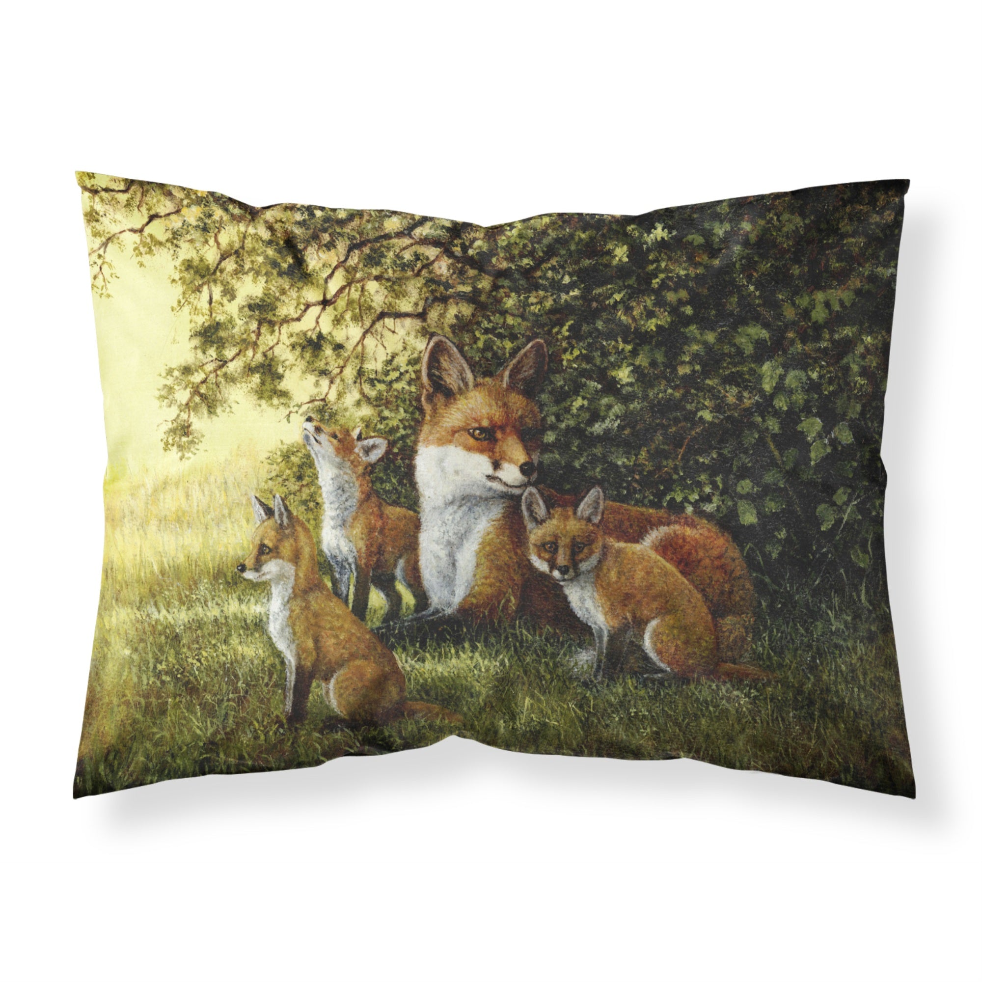 'Caroline'S Treasures Foxes Resitng Under The Tree Fabric Standard Pillowcase Bdba0382Pillowcase, Multicolor'