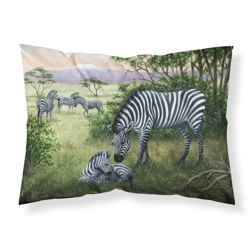 'Caroline'S Treasures Zebras In The Field With Baby Fabric Standard Pillowcase Bdba0385Pillowcase, Multicolor'