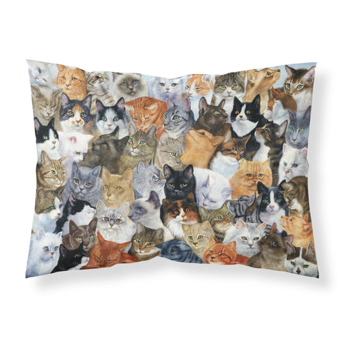 'Caroline'S Treasures Cats Galore Fabric Standard Pillowcase Bdba0414Pillowcase, Multicolor'